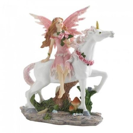 DRAGON CREST Dragon Crest 10018601 Pink Fairy with Unicorn Figurine 10018601